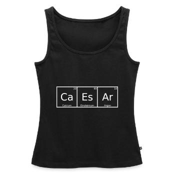 Caesar Name Vorname Chemie Periodensystem Elemente - Frauen Premium Organic Tank Top - Schwarz - Vorne - AI Model Female 172 light (172cm)