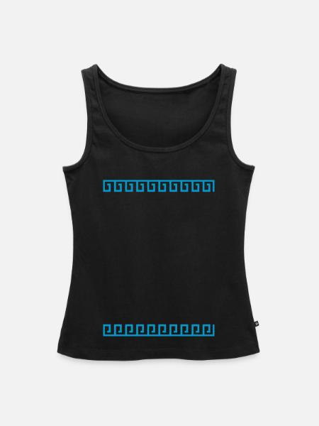 ornament griechisch - Frauen Premium Organic Tank Top - Schwarz