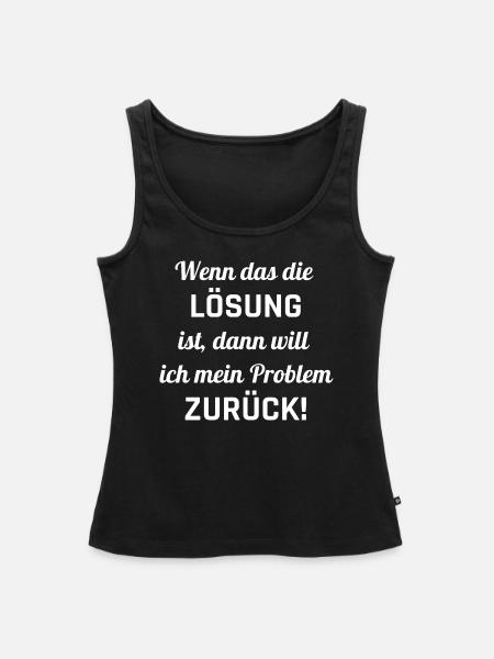 Lösung - Frauen Premium Organic Tank Top - Schwarz