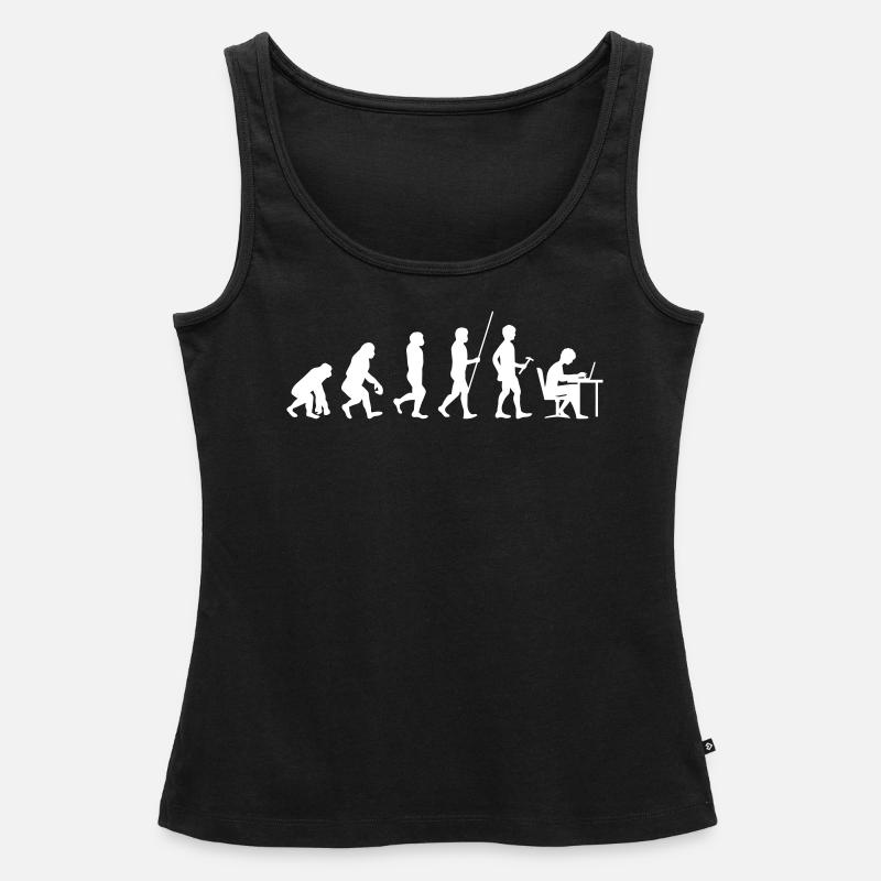 Développeur Programmeur Evolution Nerd Geek - Débardeur bio Premium Femme - noir