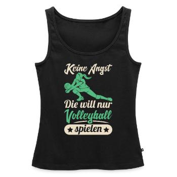 Volleyballerin - Frauen Premium Organic Tank Top - Schwarz - Vorne - AI Model Female 172 light (172cm)
