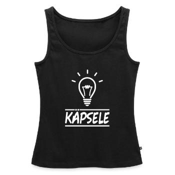 Käpsele Souabe Souabes - Débardeur bio Premium Femme - noir - Devant - AI Model Female 172 light (172cm)