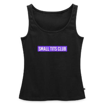 Small Tits Club - Frauen Premium Organic Tank Top - Schwarz - Vorne - AI Model Female 172 light (172cm)
