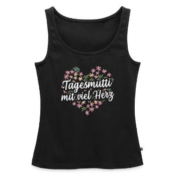 Tagesmutter - Frauen Premium Organic Tank Top - Schwarz - Vorne - AI Model Female 172 light (172cm)