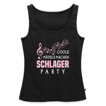 Schlagerparty Schlager Schlagermusik - Frauen Premium Organic Tank Top - Schwarz - Vorne - AI Model Female 172 light (172cm)