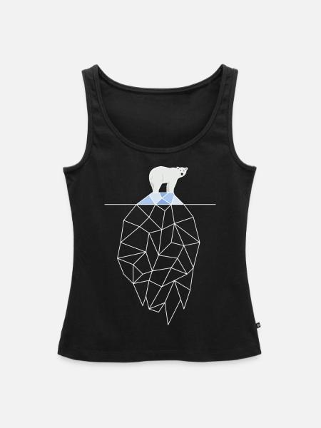 Eisbär auf Eisberg - Frauen Premium Organic Tank Top - Schwarz