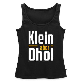 klein sein kleine Menschen kleine Frau - Frauen Premium Organic Tank Top - Schwarz - Vorne - AI Model Female 172 light (172cm)