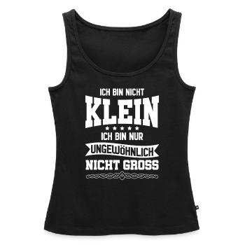 klein sein kleine Menschen Kleinwüchsig - Frauen Premium Organic Tank Top - Schwarz - Vorne - AI Model Female 172 light (172cm)