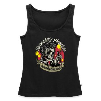 Rockabilly Rebel Rules Rockabilly Hellstyle - Débardeur bio Premium Femme - noir - Devant - AI Model Female 172 light (172cm)