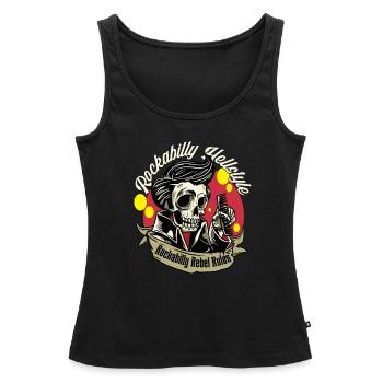 Rockabilly Rebel Rules Rockabilly Hellstyle - Débardeur bio Premium Femme - noir - Devant - AI Model Female 172 light (172cm)