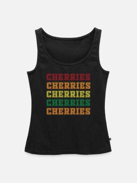 Kirschen - Frauen Premium Organic Tank Top - Schwarz