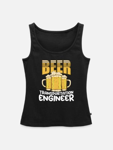 Beer Transportation Engineer / Biertrinker - Frauen Premium Organic Tank Top - Schwarz