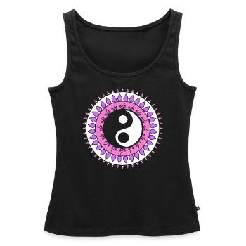 Yin-Yang-Mandala Feng Shui-Berater - Frauen Premium Organic Tank Top - Schwarz - Vorne - AI Model Female 172 light (172cm)
