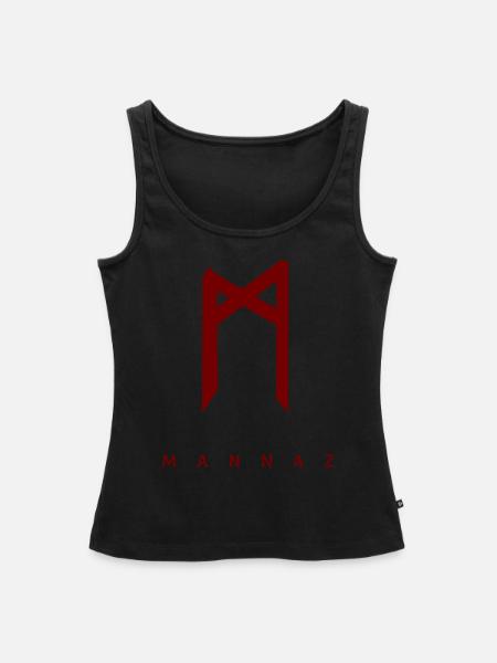 MANNAZ Vikings Shirt - Frauen Premium Organic Tank Top - Schwarz