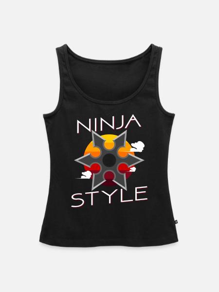Ninja Style - Frauen Premium Organic Tank Top - Schwarz