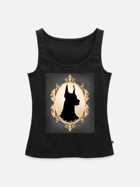 Dobermann in einem Rahmen - Frauen Premium Organic Tank Top - Schwarz