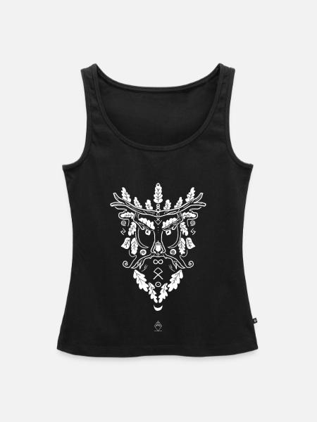 Tree Man - Frauen Premium Organic Tank Top - Schwarz