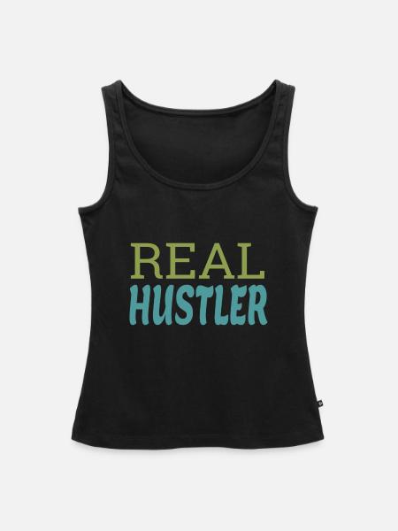Real Hustler - Frauen Premium Organic Tank Top - Schwarz