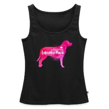 Liebende Labrador Mama - Frauen Premium Organic Tank Top - Schwarz - Vorne - AI Model Female 172 light (172cm)