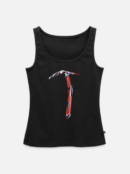 Bergsteiger Eispickel - Frauen Premium Organic Tank Top - Schwarz