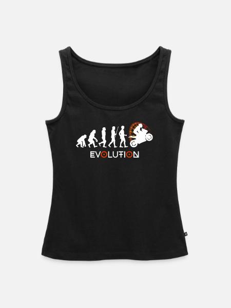 Biker Evolution - Frauen Premium Organic Tank Top - Schwarz