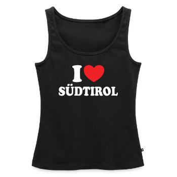 Ich liebe Südtirol - Frauen Premium Organic Tank Top - Schwarz - Vorne - AI Model Female 172 light (172cm)
