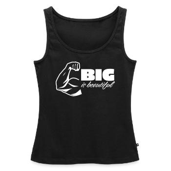Grand est beau blanc - Débardeur bio Premium Femme - noir - Devant - AI Model Female 172 light (172cm)