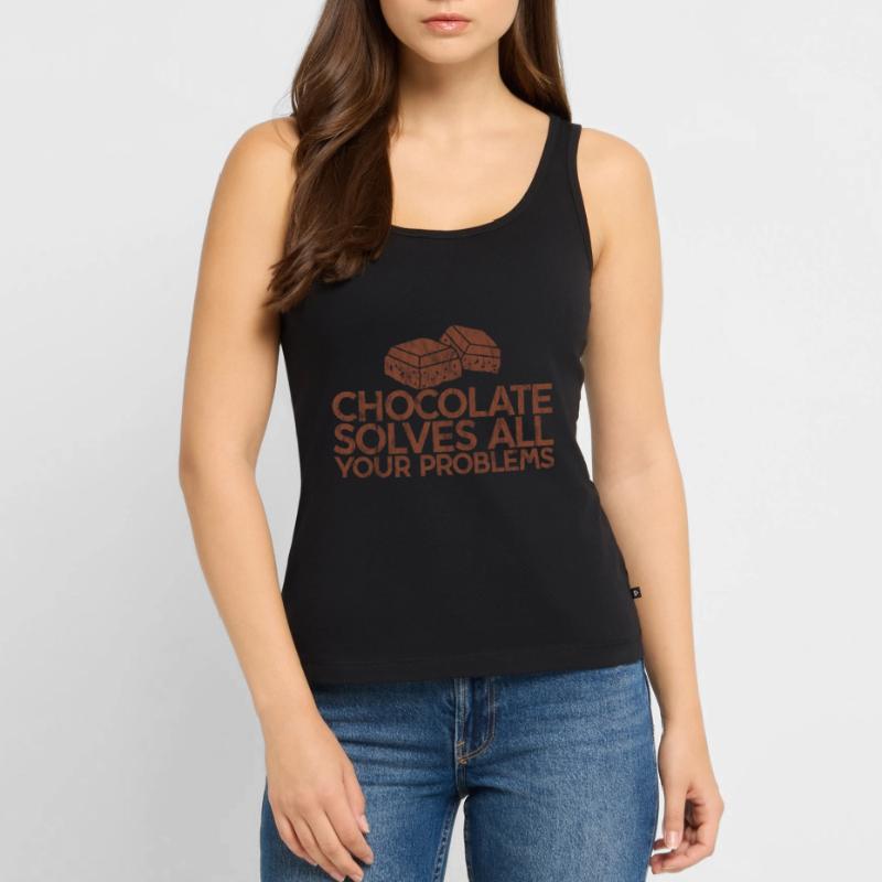 Chocolate Solves All Your Problems 3 Women’s Premium Organic Tank top