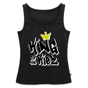 Roi du Kiez - Krone Hambourg Berlin Ville hanséatique - Débardeur bio Premium Femme - noir - Devant - AI Model Female 172 light (172cm)