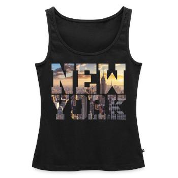 New York New York - Débardeur bio Premium Femme - noir - Devant - AI Model Female 172 light (172cm)