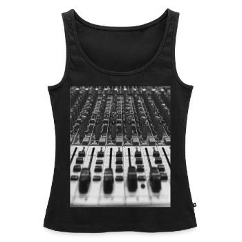Mixer T Shirt - Débardeur bio Premium Femme - noir - Devant - AI Model Female 172 light (172cm)