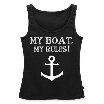 Anker - Frauen Premium Organic Tank Top - Schwarz - Vorne - AI Model Female 172 light (172cm)