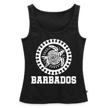 BARBADOS SCHILDKROeTE MEER WASSER - Frauen Premium Organic Tank Top - Schwarz - Vorne - AI Model Female 172 light (172cm)