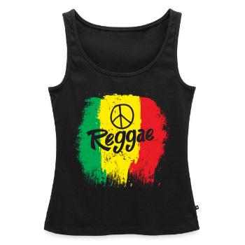 Reggae Grunge Reggaeton Reggaestyle Musique - Débardeur bio Premium Femme - noir - Devant - AI Model Female 172 light (172cm)