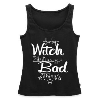 Witch witch halloween costume - Women’s Premium Organic Tank top - black - Front - AI Model Female 172 light (172cm)