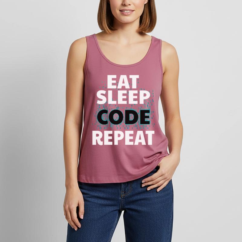 Eat Sleep Code Computer Science Programming Nerd Java Women’s Premium Organic Tank top
