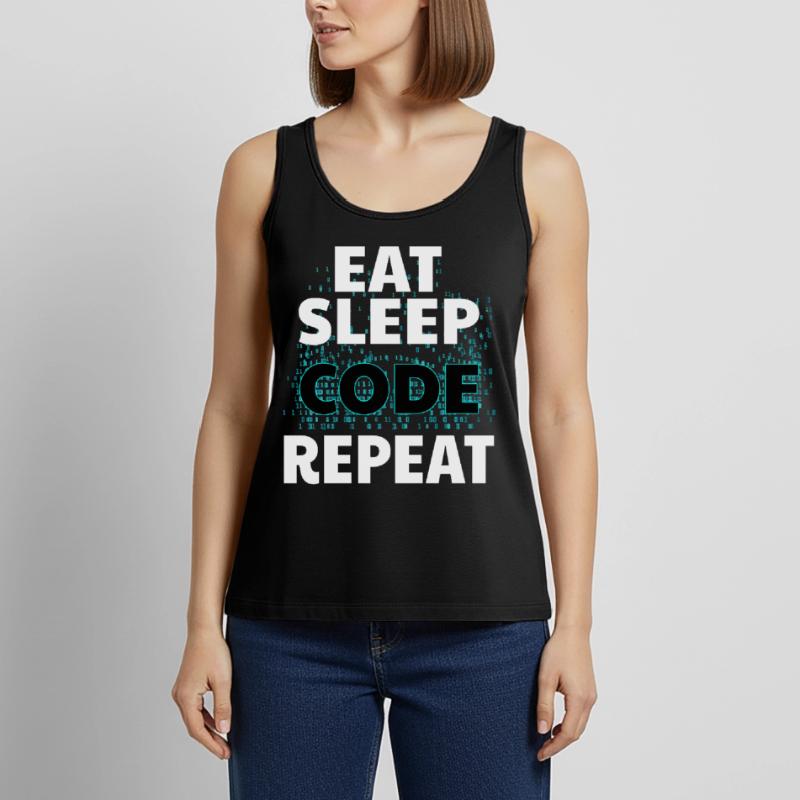 Eat Sleep Code Informatik Programmieren Nerd Java Frauen Premium Organic Tank Top