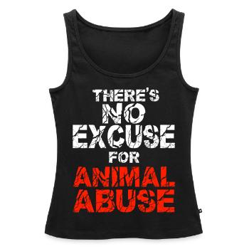 Expérimentation animale Cruauté envers les animaux Abolir le laboratoire expérimental - Débardeur bio Premium Femme - noir - Devant - AI Model Female 172 light (172cm)