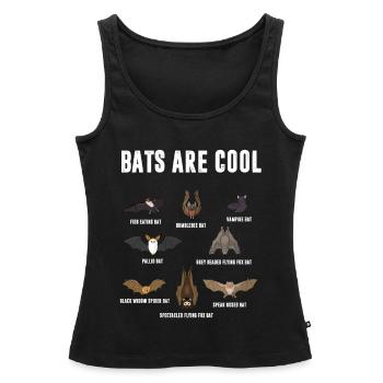 Bats are cool. Bats are cool bat - Women’s Premium Organic Tank top - black - Front - AI Model Female 172 light (172cm)