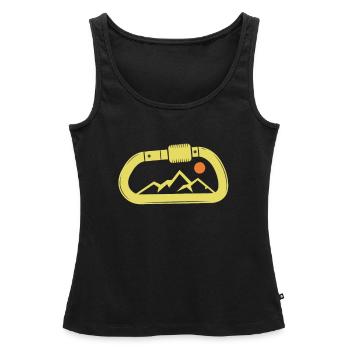 Alpinisme, escalade, mousquetons d'escalade - Débardeur bio Premium Femme - noir - Devant - AI Model Female 172 light (172cm)