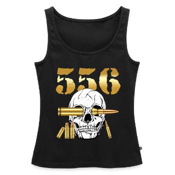 556 AR15 Waffenliebhaber Munition - Frauen Premium Organic Tank Top - Schwarz - Vorne - AI Model Female 172 light (172cm)