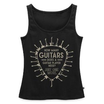 Guitarist, Guitar, Guitar Player Gift - Women’s Premium Organic Tank top - black - Front - AI Model Female 172 light (172cm)