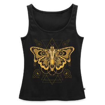 Steampunk Schmetterling - Frauen Premium Organic Tank Top - Schwarz - Vorne - AI Model Female 172 light (172cm)