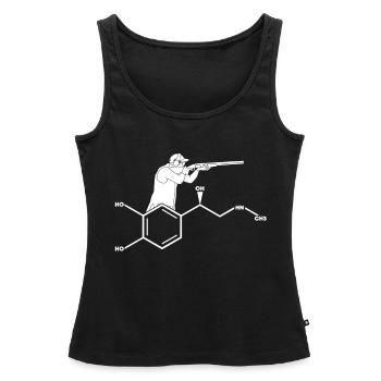 tontaubenschießen, adrenalin - Frauen Premium Organic Tank Top - Schwarz - Vorne - AI Model Female 172 light (172cm)