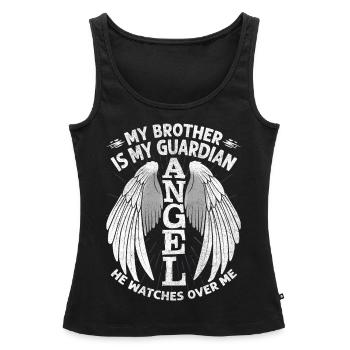 My Brother Is My Guardian Angel, Brother Grief - Women’s Premium Organic Tank top - black - Front - AI Model Female 172 light (172cm)
