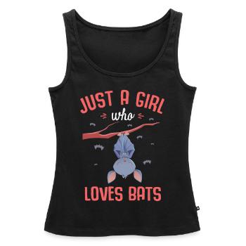 Bats, Bat - Women’s Premium Organic Tank top - black - Front - AI Model Female 172 light (172cm)