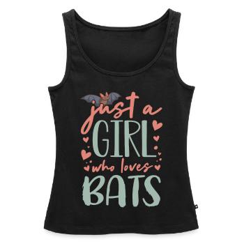 Bats, Bat - Women’s Premium Organic Tank top - black - Front - AI Model Female 172 light (172cm)