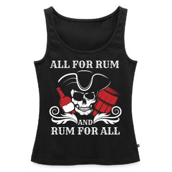 Rumtrinker, Alles Für Rum Und Rum Für Alle - Frauen Premium Organic Tank Top - Schwarz - Vorne - AI Model Female 172 light (172cm)