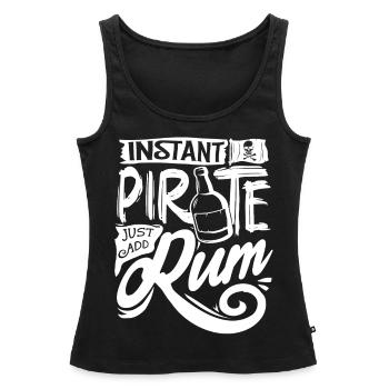 Pirate instantané, ajoutez simplement du rhum, buveur de rhum - Débardeur bio Premium Femme - noir - Devant - AI Model Female 172 light (172cm)
