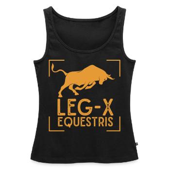 Legio X Equestris Jules César - Débardeur bio Premium Femme - noir - Devant - AI Model Female 172 light (172cm)